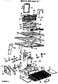 Unit Parts Diagram and Parts List for TBX20ZJB  General Electric Refrigerator