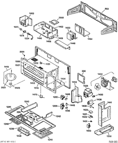 BODY PARTS Diagram and Parts List for JVM250BLC02  General Electric Microwave