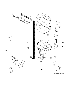 Fresh food door - lh Diagram and Parts List for ZWE23ESHQSS  General Electric Refrigerator