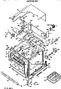 Main Body Diagram and Parts List for JKP07G*D2  General Electric Wall Oven