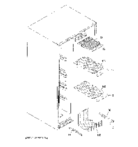 Freezer Shelves Diagram and Parts List for GSE23GYPBCFS  General Electric Refrigerator