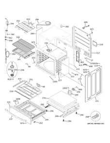 Body Parts Diagram and Parts List for PHS93XYP7FS  General Electric Wall Oven