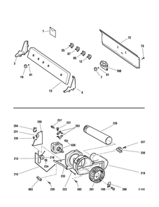 CONTROL PANEL Diagram and Parts List for PDSR483GH0WW  General Electric Dryer