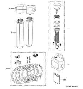 Part Location Diagram of WS22X21084 GE TUBING INSTALL KIT