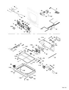 LID AND CONTROLS Diagram and Parts List for GUAP240EM3WW  General Electric Washer