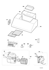 RANGE HOOD Diagram and Parts List for CVUS936S1SV  General Electric Range Hood