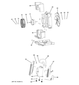 Base Pan & Unit Parts Diagram and Parts List for AEW05LSL1  General Electric Air Conditioner