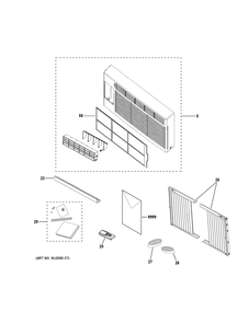 ROOM AIR CONDITIONER Diagram and Parts List for AEL05LXQ1  General Electric Air Conditioner