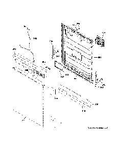 Escutcheon And Door Assembly Diagram and Parts List for GDF450PGRAWW  General Electric Dishwasher