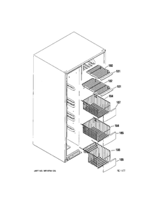 FZ SHELVES Diagram and Parts List for PSS26MSRBSS  General Electric Refrigerator
