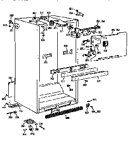 Cabinet Diagram and Parts List for TBX18JATJRWH  General Electric Refrigerator