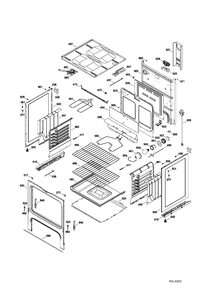 BODY PARTS Diagram and Parts List for MCB757DR4WW  General Electric Range