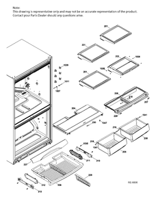FF SHELVES FF Diagram and Parts List for CFCP1RKBESS  General Electric Refrigerator