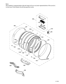 DRUM Diagram and Parts List for GTD86ESMJ0MC  General Electric Dryer