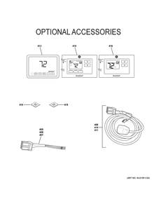 Optional Accessories Diagram and Parts List for AZHS07ECXXAW1  General Electric Air Conditioner