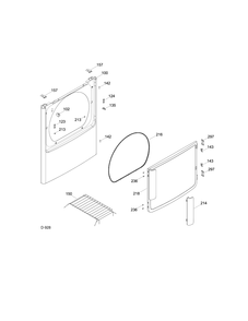 FRONT PANEL & DOOR Diagram and Parts List for GTMS855GD0MC  General Electric Dryer