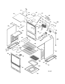 BODY PARTS Diagram and Parts List for JCAP750WM2WW  General Electric Range