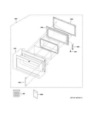 DOOR PARTS Diagram and Parts List for PSA9240SF4SS  General Electric Range