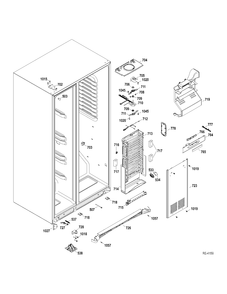FZ SECTION Diagram and Parts List for PSRS6PGZADSS  General Electric Refrigerator