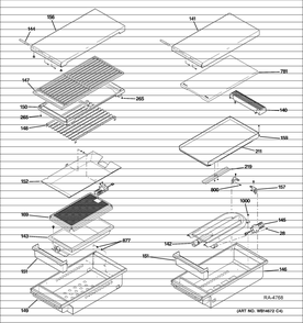 Grill And Griddle Diagram and Parts List for ZIFP360NXLH  General Electric Freezer