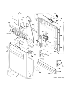 Part Location Diagram of WD27X33438 GE INNER DOOR