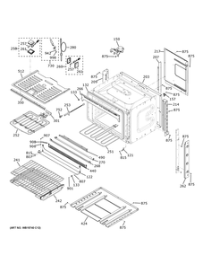Body Parts Diagram and Parts List for PTS700LSN3SS  General Electric Wall Oven