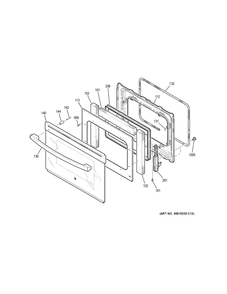DOOR Diagram and Parts List for JS750DF4BB  General Electric Range