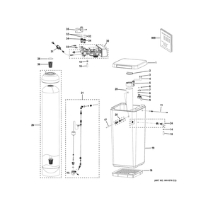 Body Parts Diagram and Parts List for PNPR45W00  General Electric Water Softener