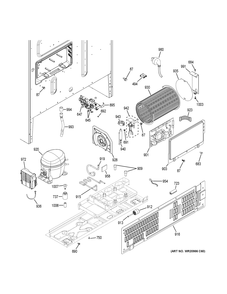 MACHINE COMPARTMENT Diagram and Parts List for PWE23KSDGSS  General Electric Refrigerator