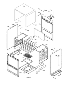 BODY PARTS Diagram and Parts List for MCAS724M2WW  General Electric Range