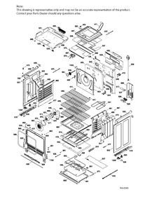 Part Location Diagram of WS01L00638 GE LINER OUTER Assembly