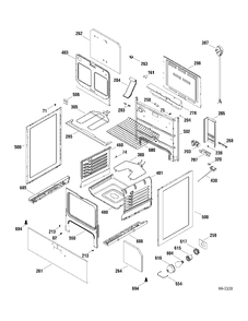 BODY PARTS Diagram and Parts List for MCBS585WK3WW  General Electric Range