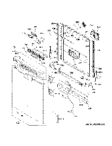 Part Location Diagram of WD27X26524 GE INNER DOOR SERVICE ASM