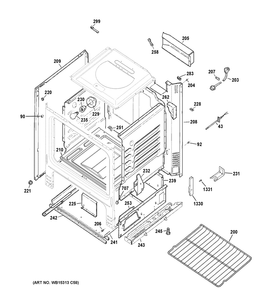 Body Parts Diagram and Parts List for RGBS400DM3BB  General Electric Range