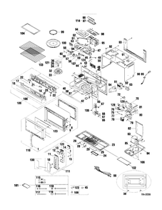 MICROWAVE Diagram and Parts List for JVM1870SKC02  General Electric Microwave