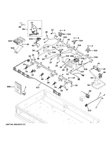 Part Location Diagram of WB16X39954 GE Vortex Injection Assembly