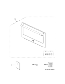 MICROWAVE DOOR Diagram and Parts List for CT9800SH4SS  General Electric Wall Oven