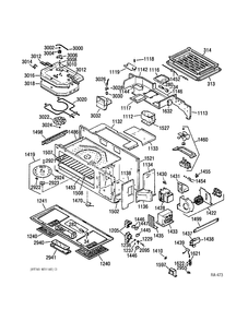 Part Location Diagram of WB4X128 GE Cover OV LAMP