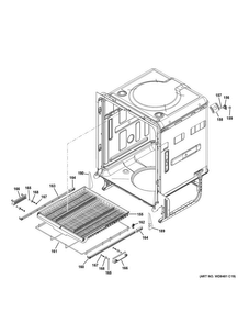 Part Location Diagram of WD02X22342 GE Third Rack Rear End Cap