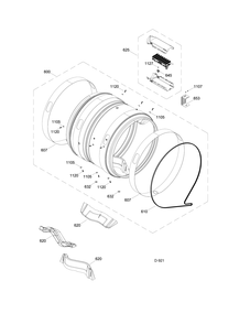 DRUM ASM Diagram and Parts List for GTMS855ED0MC  General Electric Dryer