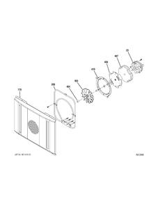 CONVECTION FAN Diagram and Parts List for ZDP364NRP7SS  General Electric Range