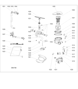 MOTOR-PUMP MECHANISM Diagram and Parts List for GSM1800V00BB  General Electric Dishwasher