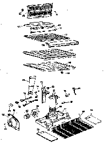 Unit Parts Diagram and Parts List for TBX18BKB  General Electric Refrigerator