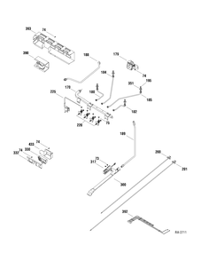 GAS PARTS Diagram and Parts List for MGAS724EL1WW  General Electric Range