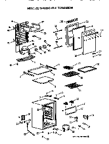 Refrigerator Diagram and Parts List for TAX6SNSBWH  General Electric Refrigerator