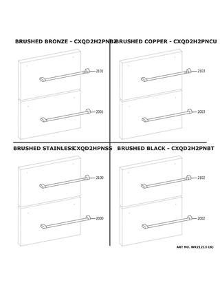 Cafe Customization Diagram and Parts List for CDE06RP2NCS1  General Electric Refrigerator