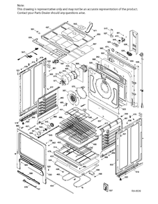 BODY PARTS Diagram and Parts List for JCB860SJ1SV  General Electric Range