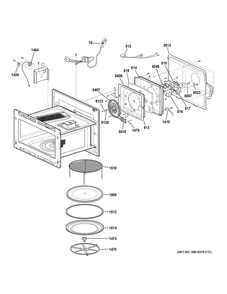 Interior Parts Diagram and Parts List for PSB9120BL2TS  General Electric Microwave
