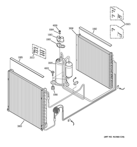 Unit Parts Diagram and Parts List for AZ85E18DACM2  General Electric Air Conditioner