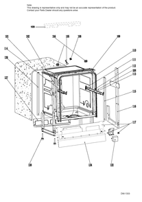 CABINET Diagram and Parts List for GDWF400V01BB  General Electric Dishwasher